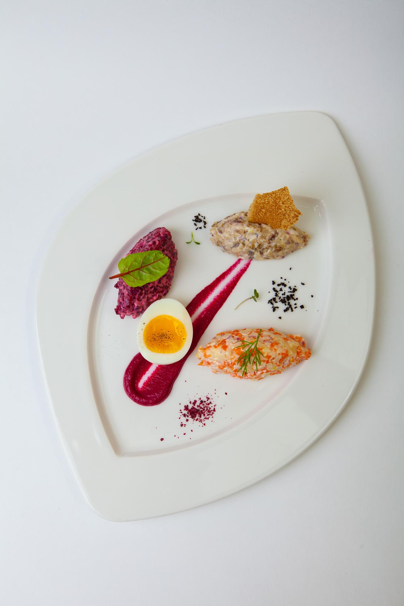 Selection of plated dishes